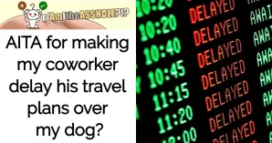 Redditor Seeks Advice After Making Her Coworker Delayed Travel Plans Over Her Dog