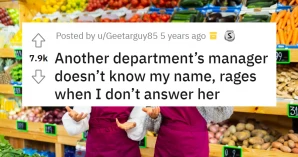 Store Manager Keeps Calling Employee With The Wrong Name, Rages When He Doesn’t Answer Her