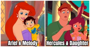 This Talented Artist Draws 20 Stunning Pictures Of Disney Princesses & Princes Posing With Their Children