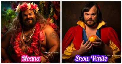 13 Side-Splitting AI Pictures That See Jack Black As A Disney Princess