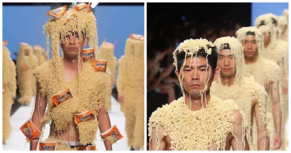 This AI Generated Ramen Noodles-Inspired Fashion Show Make Me Miss My Student Life