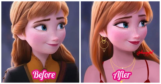 This Artist Did Some Modern Makeup For These 28 Disney Characters, And The Result Is Stunning