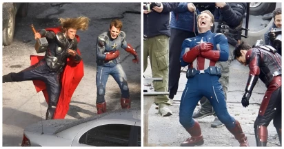 10+ Hilarious Behind-The-Scenes Photos From Marvel Movies That Will Make You Laugh All Day