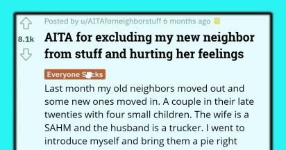 Woman Excluding New Neighbor Because They Have Kids