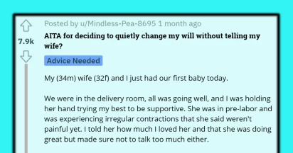 Man Decides To Change His Will Without Telling His Wife Because He Thinks She Loves Him For His Money