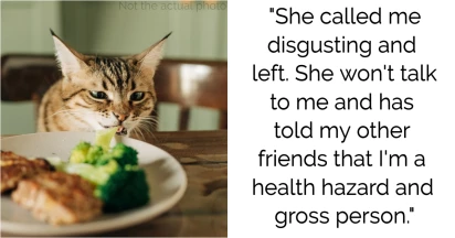 Woman Uses Same Plates She Eats For Her Cat, Her Friend Finds Out And Now They Fight About It