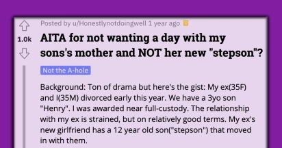 Divorced Mom Moves In With Girlfriend, Refuses To Spend A Day With Her 3-Year-Old Son If Her Stepson Is Excluded
