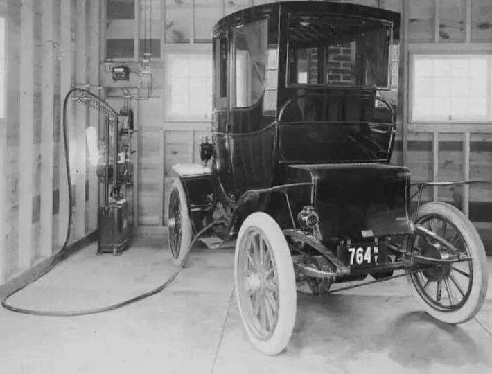 An Electric Automobile being Charged in NYC in 1911