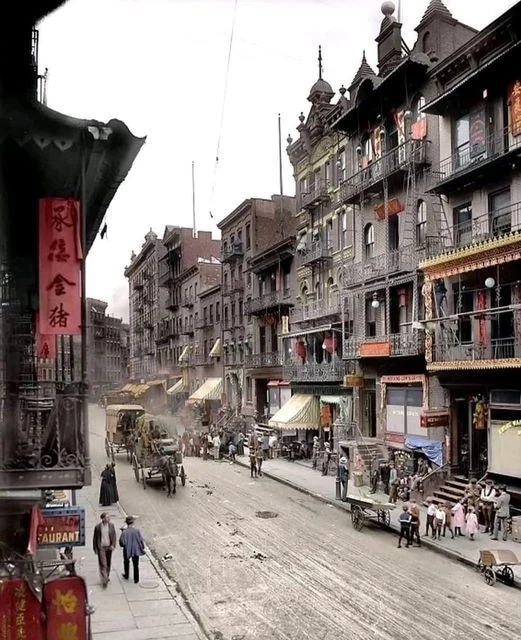 Mott Street In New York City's Chinatown, 1900