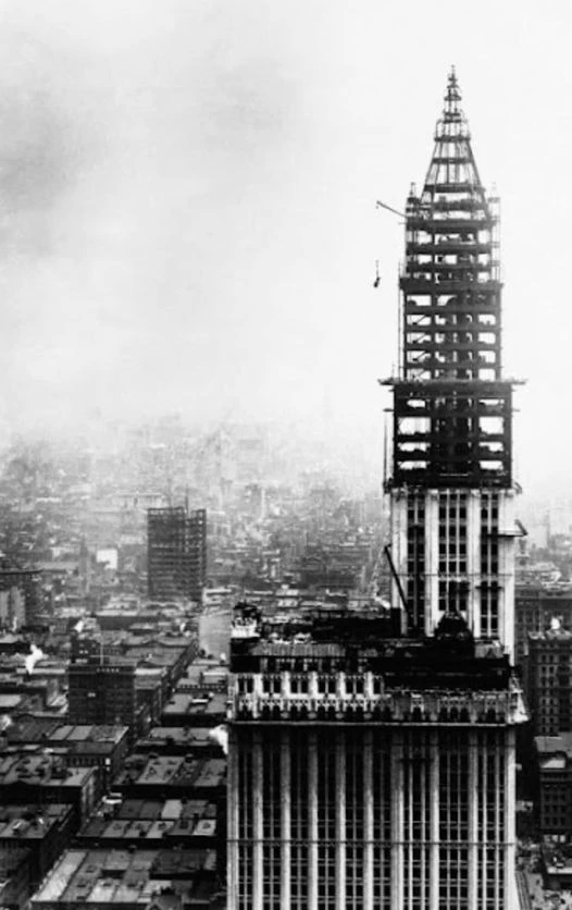 Woolworth Building under construction, ca. 1912