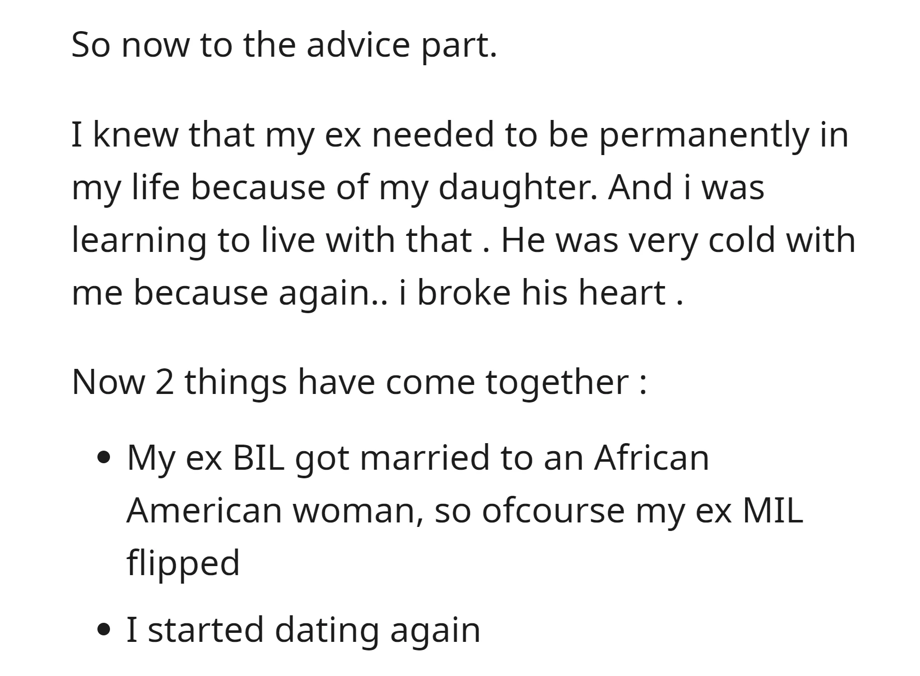 OP started dating again