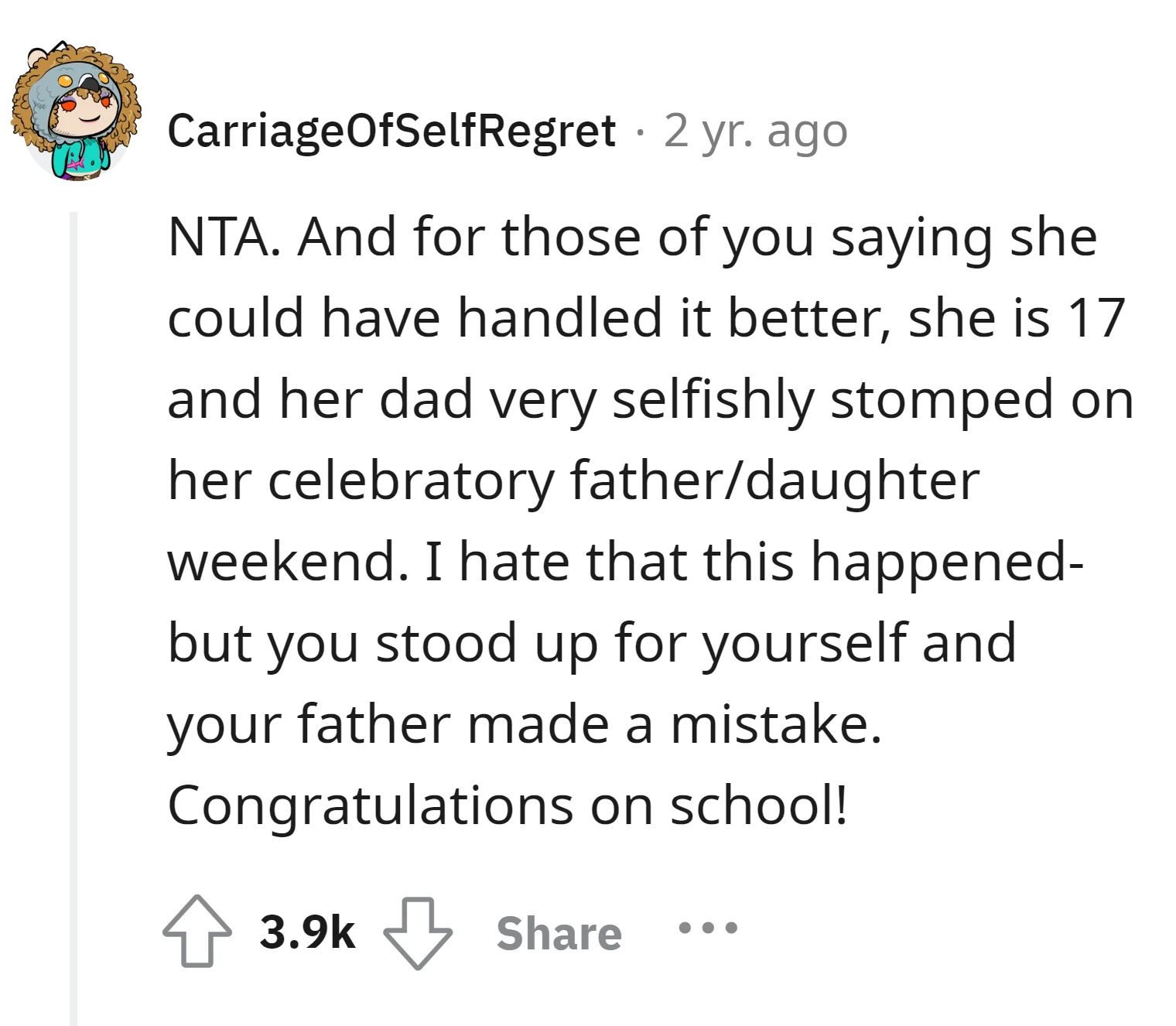 Redditors commend OP for standing up for herself