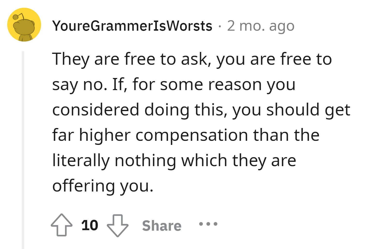 YoureGrammerIsWorsts's comment