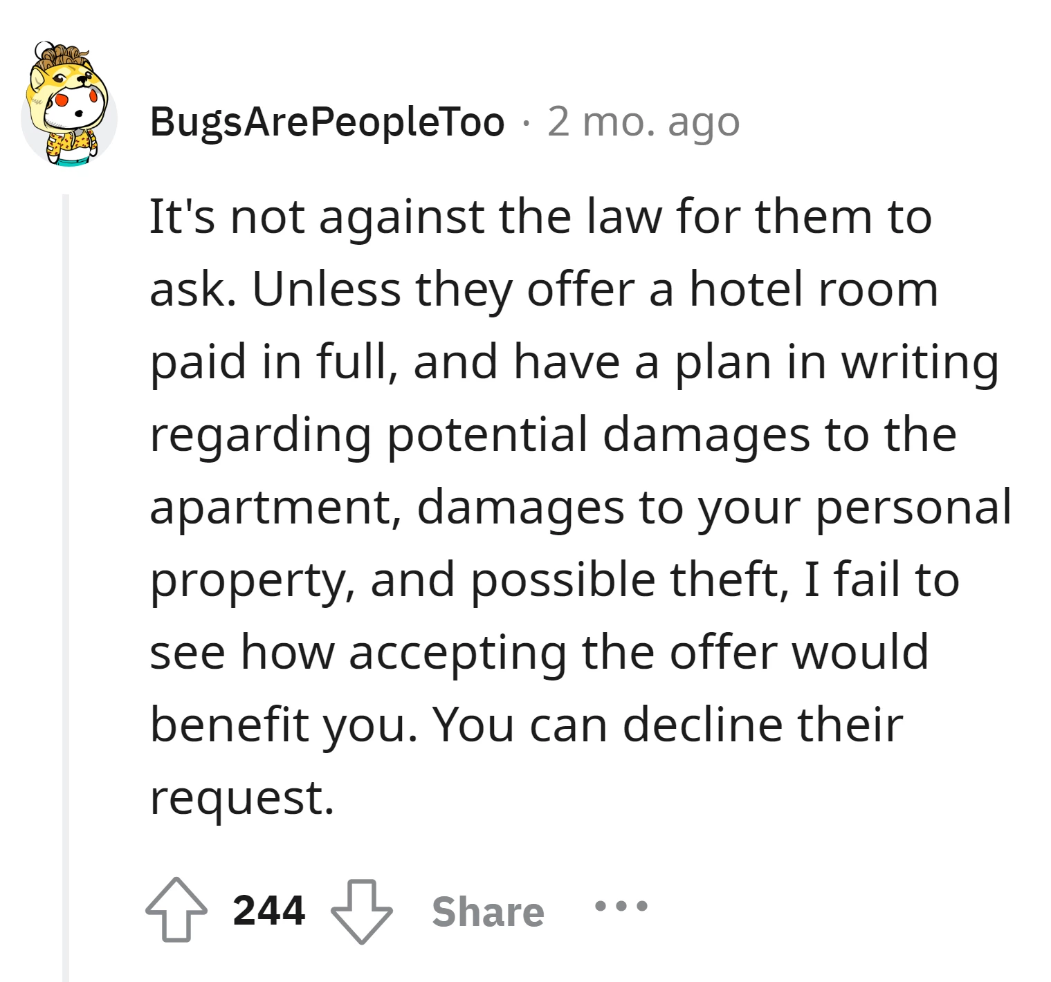 BugsArePeopleToo's Comment