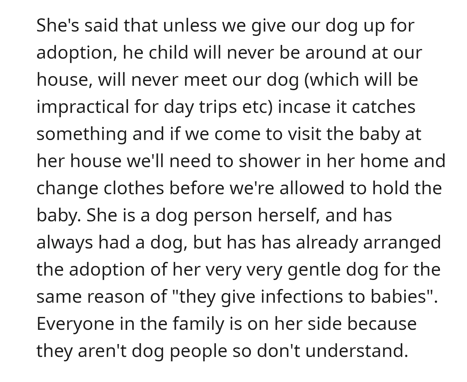 If OP visit the baby at her sister-in-law's house, she must shower and change clothes