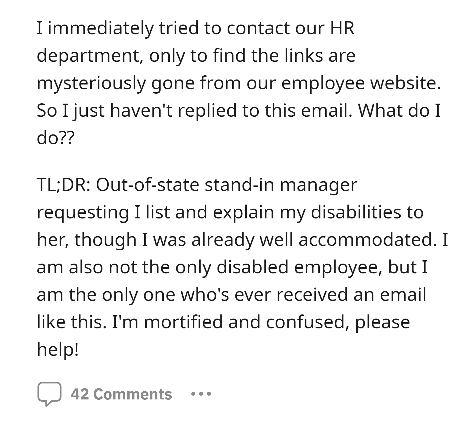 HR contact links was missing from the website, so OP hasn't replied