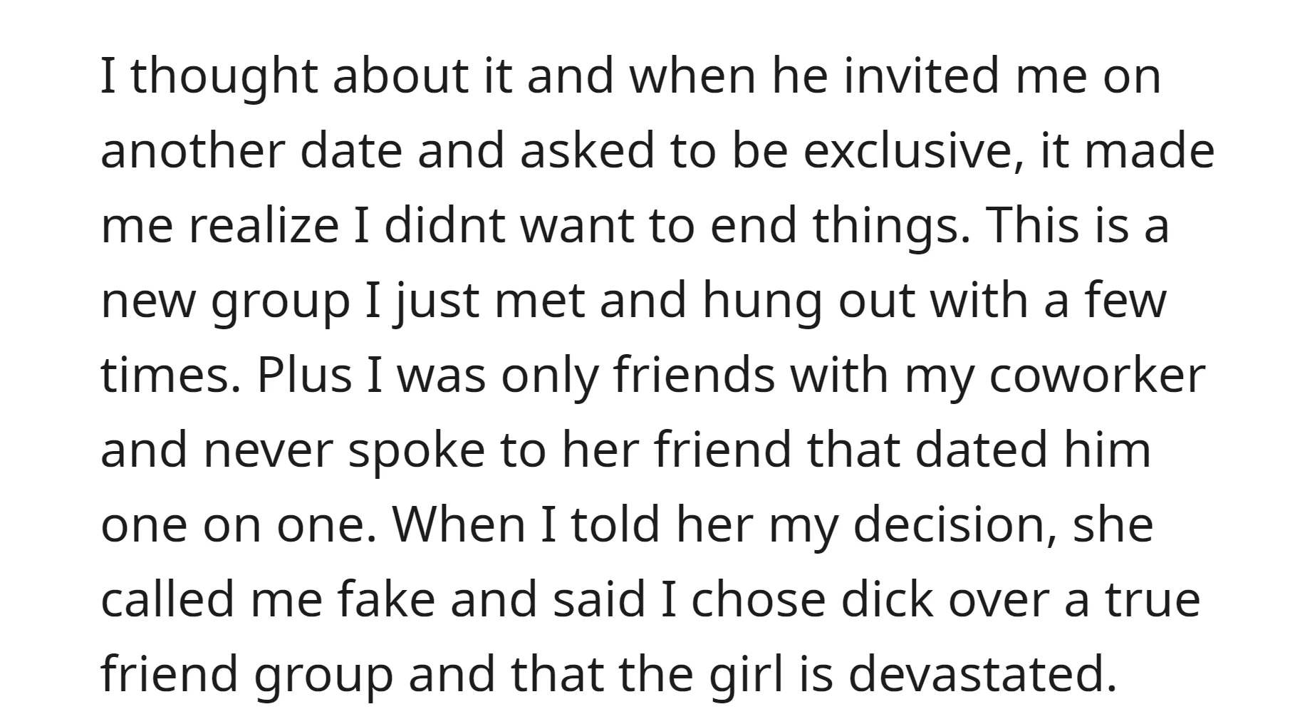 OP decided to continue dating the guy despite her coworker's disapproval