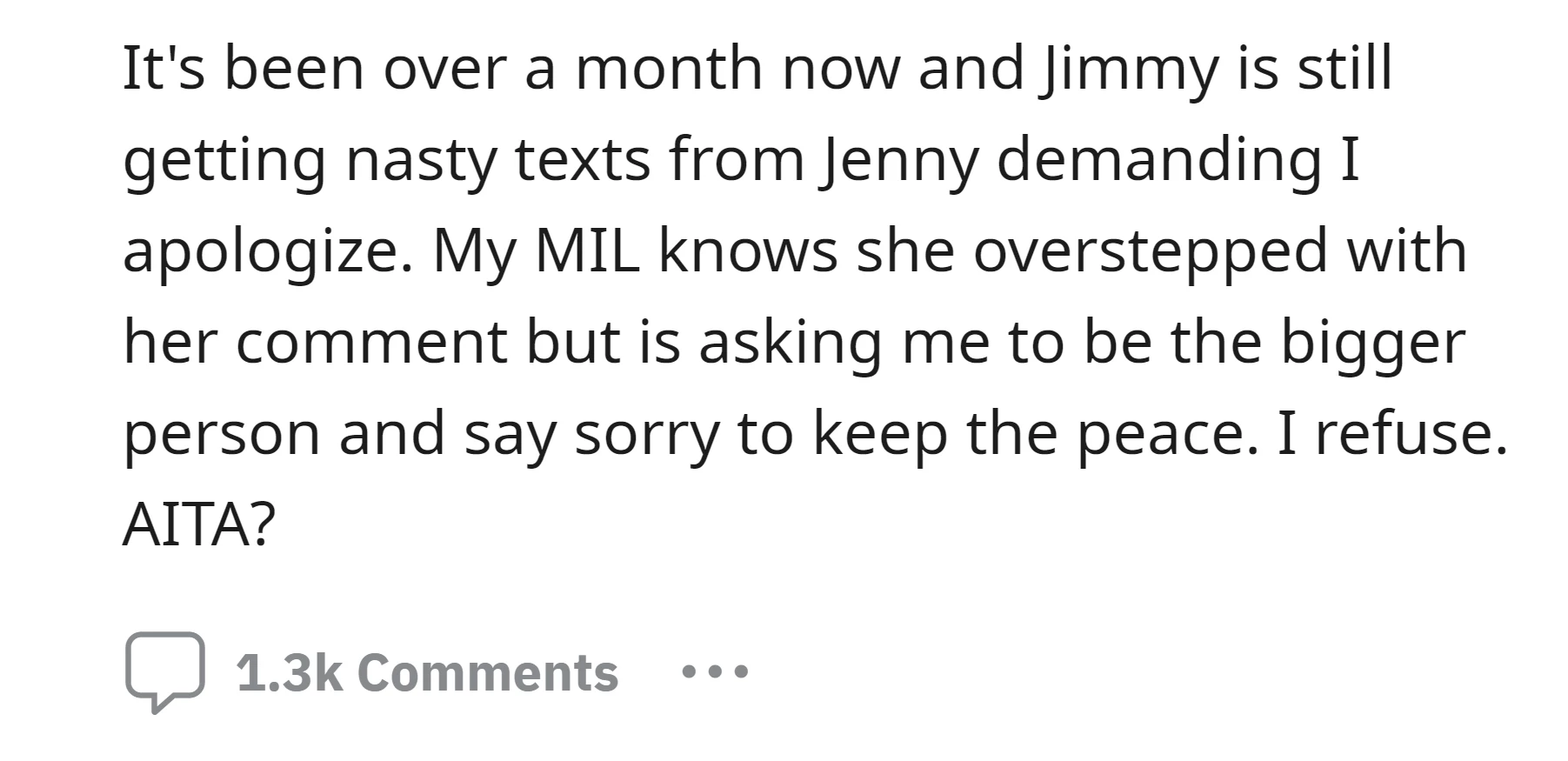 Jenny made hurtful comments about the OP's guardianship of her sister and wanted her to apologize