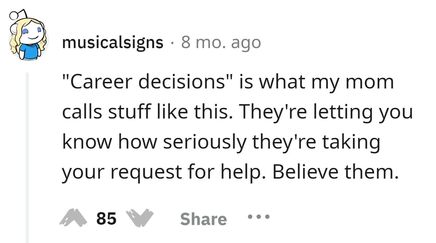 "Career decisions"