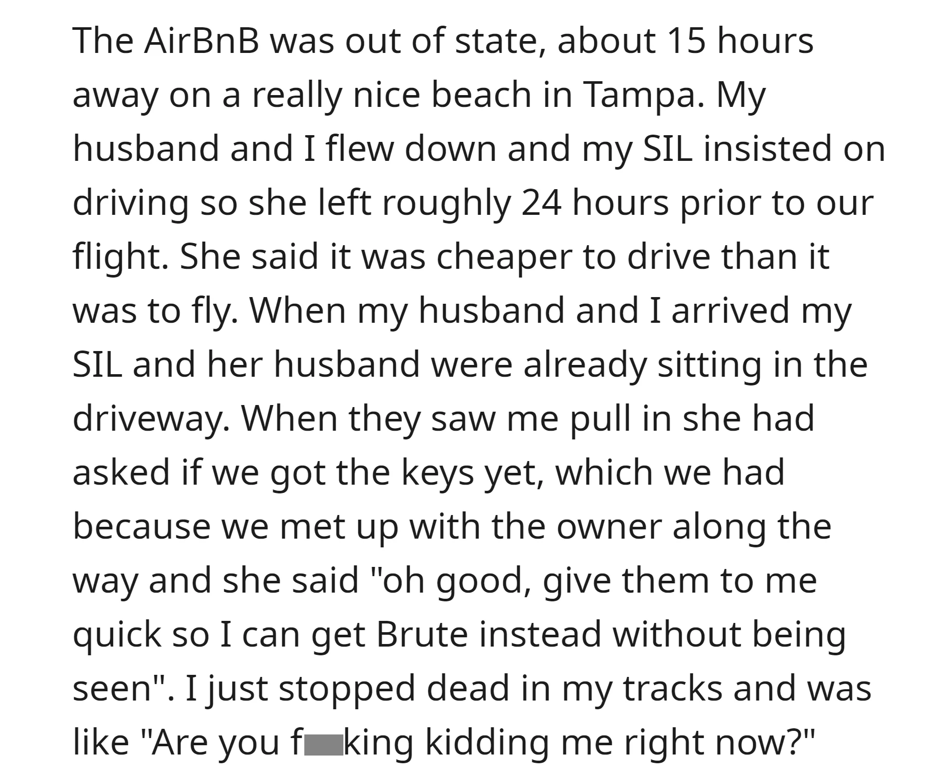 SIL planned to sneak her dog into the AirBnB