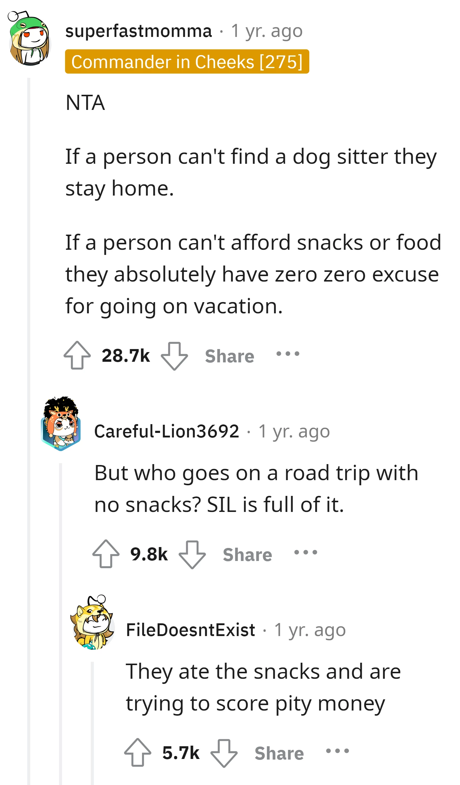 The SIL has no excuse for going on a trip
