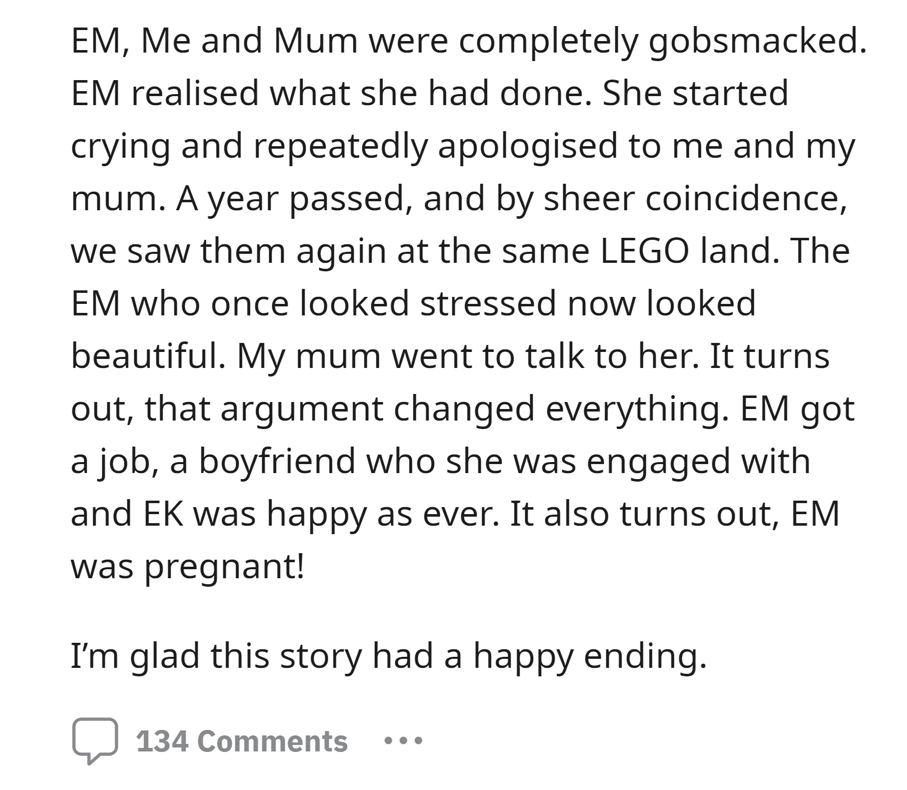 This story finally had a happy ending