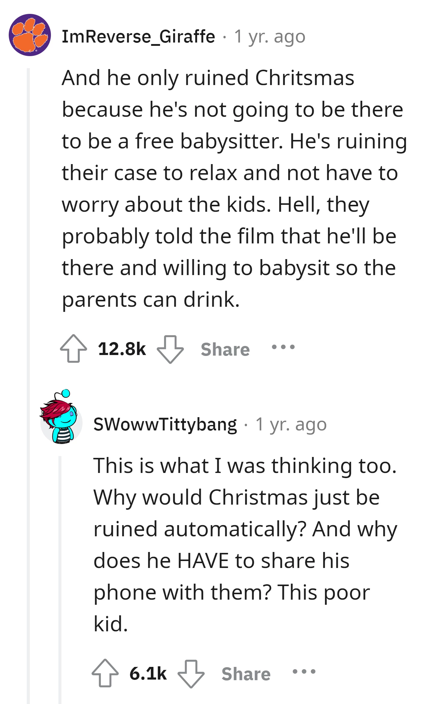 OP's son might be seen as a free babysitter by his dad's side