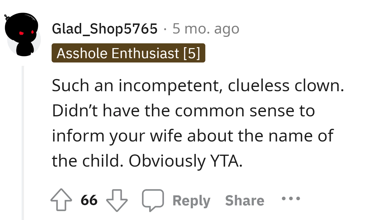 Commenter criticizes him as incompetent and clueless