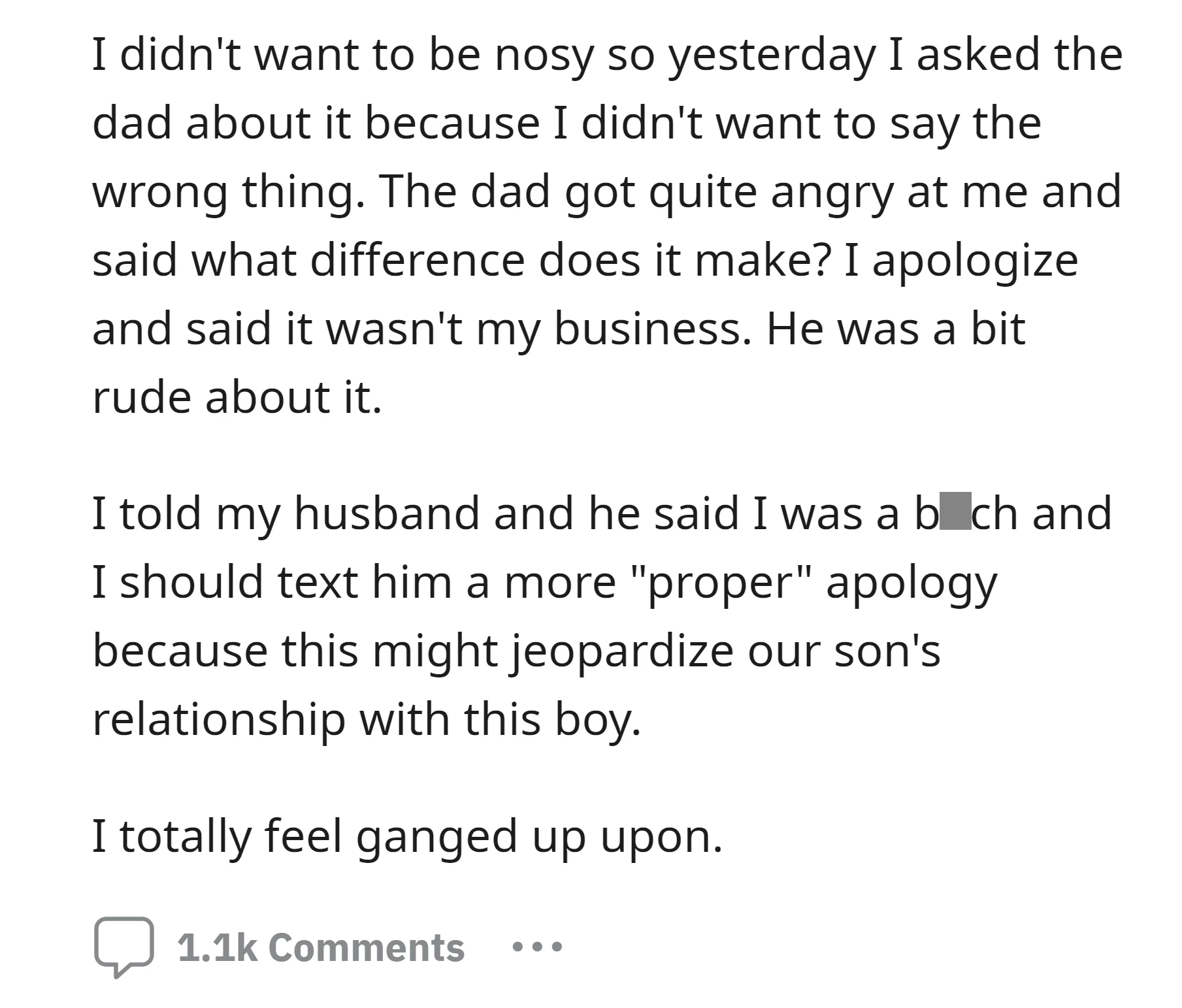 OP asked the new neighbor dad if his oldest son was his bio's son because his appearance didn't look like him, which made the dad angry