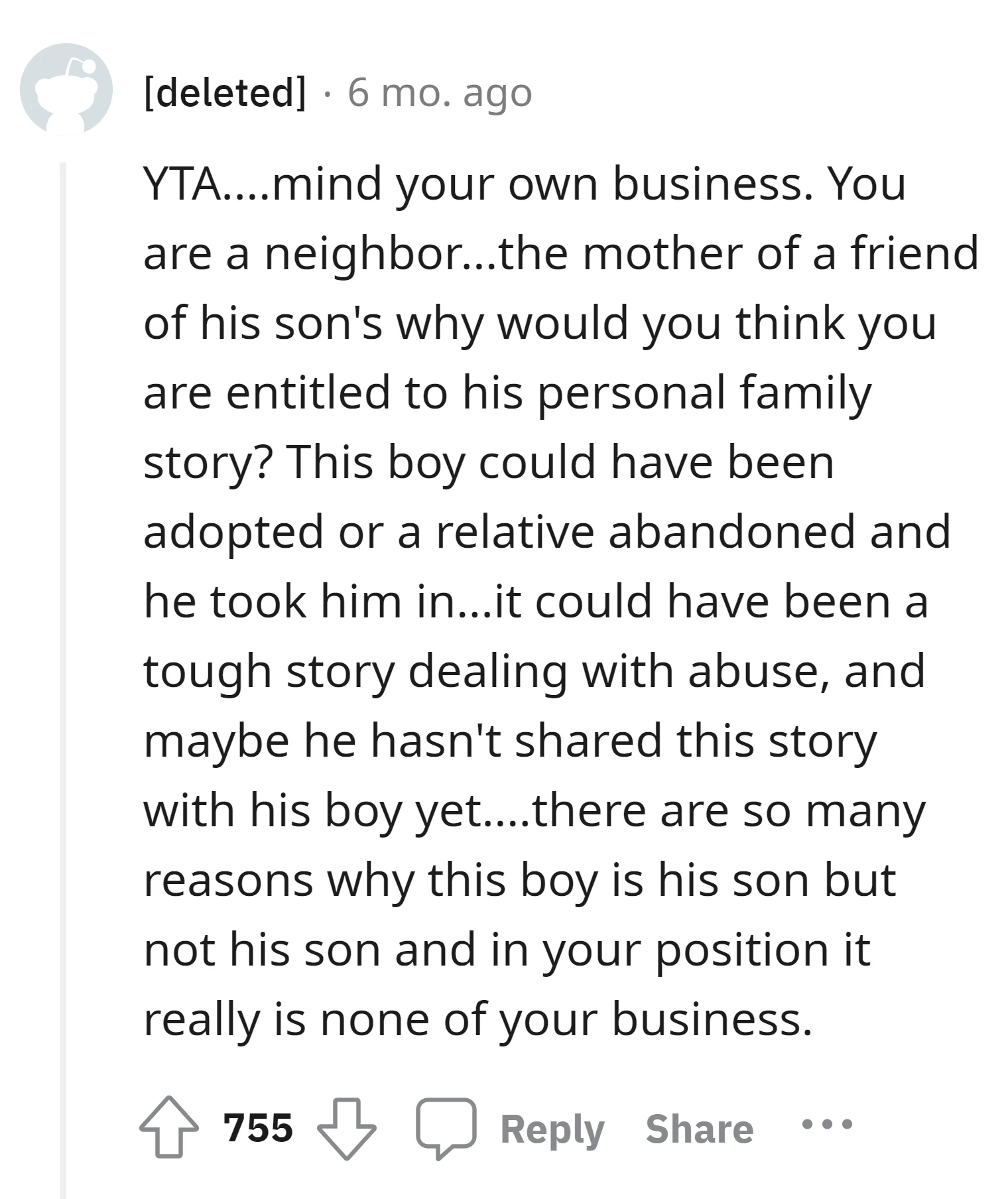 OP was a jerk for asking the dad about the different appearances of the boys