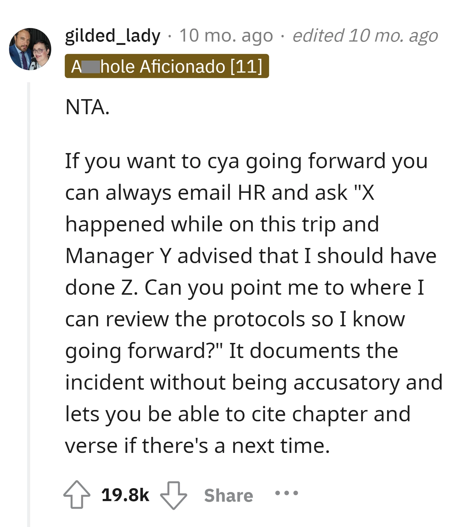 Email HR to inquire about protocols following the incident with the boss
