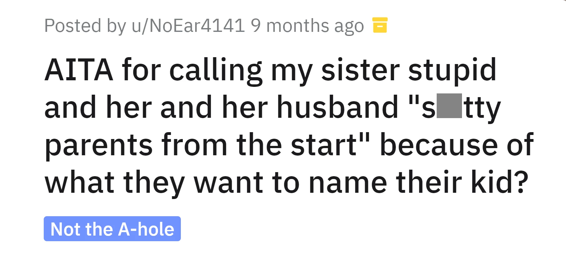 Redditor Accuses His Sister Of Being 'Sh*tty Parent' For Naming Her Baby Girl Krxstxl