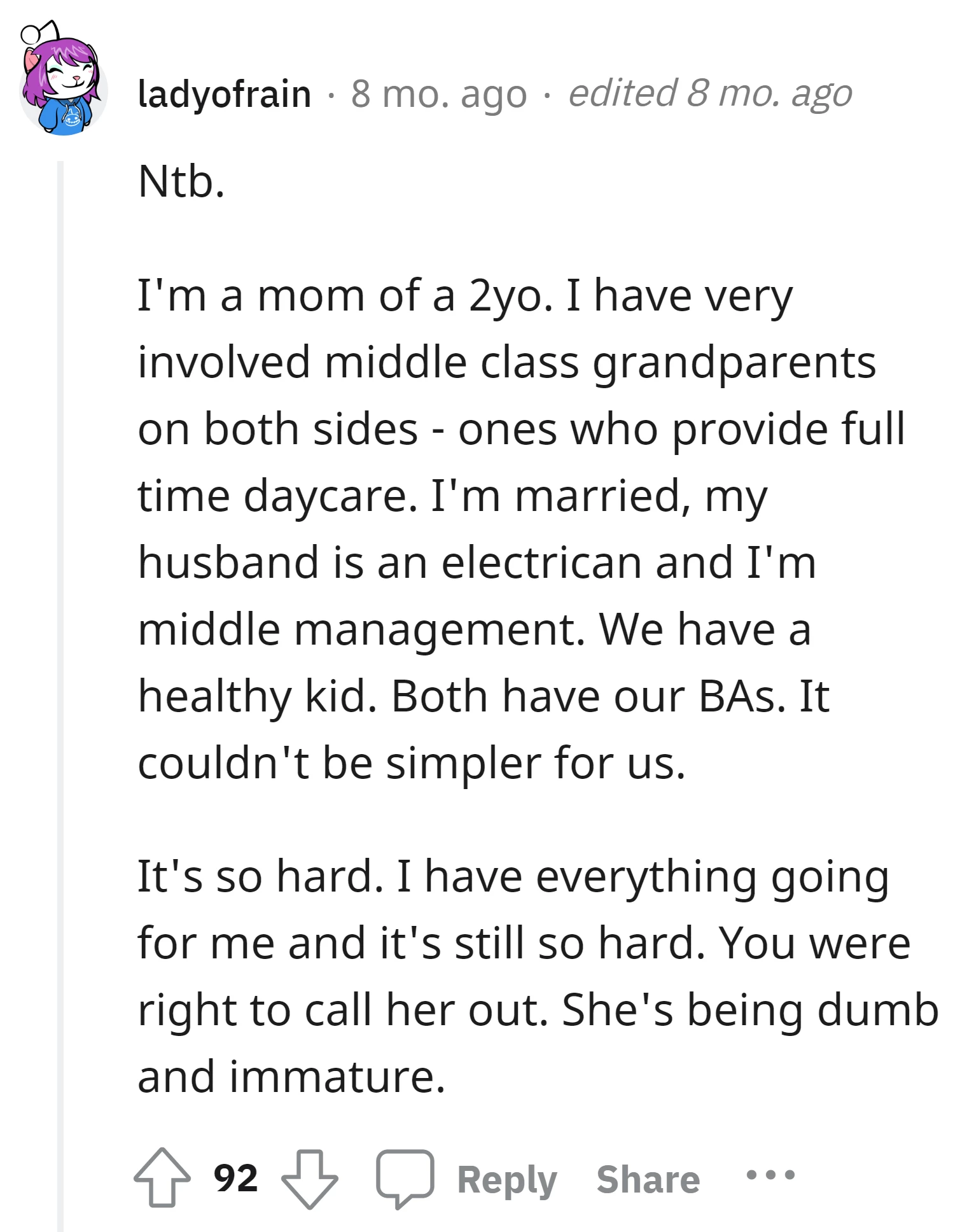 Redditor criticizes the friend's impractical and immature approach to having a baby at 16