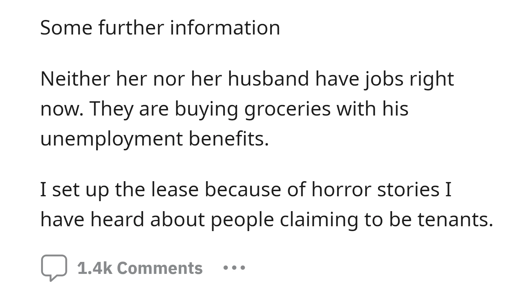 OP gave them a lease due to concerns about potential issues with people falsely claiming to be tenants