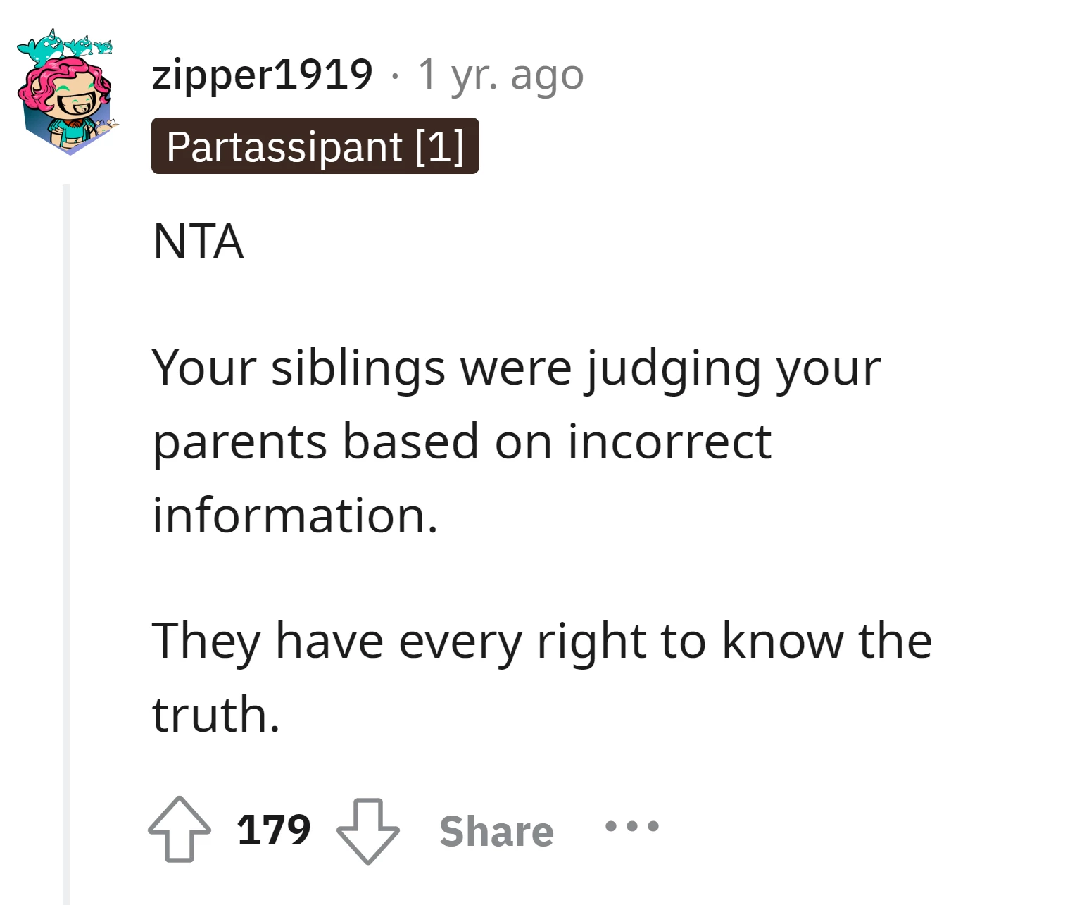 The siblings have every right to know the truth