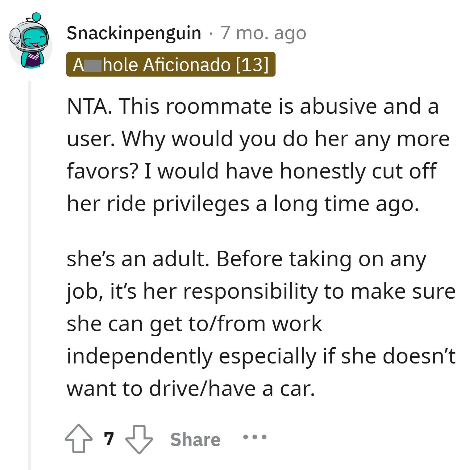 The OP doesn't have to do her roommate any more favors