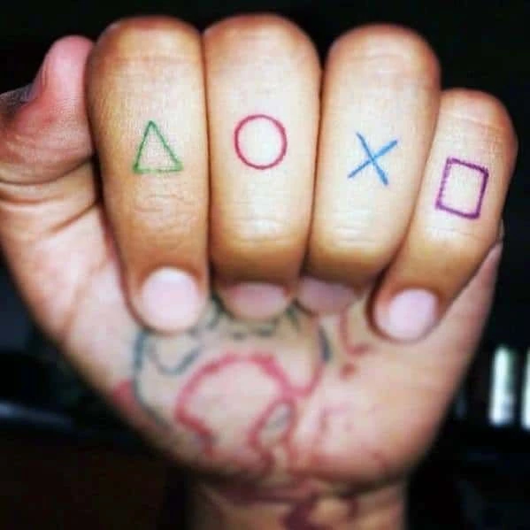 Knuckle PlayStation Tattoo