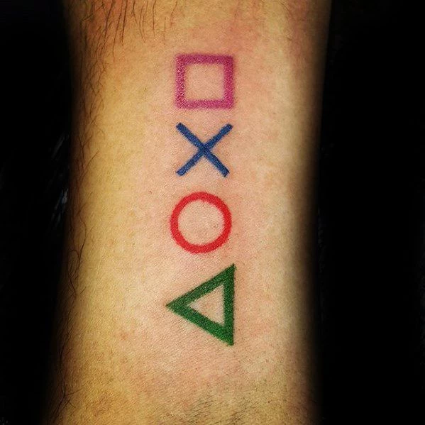 Original "Life Is A Game" PlayStation Tattoo