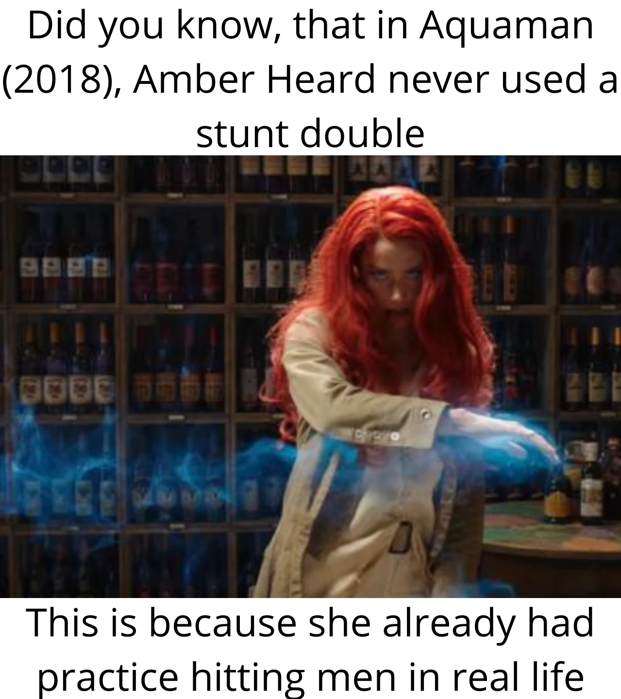 Though underwater, Amber was still roasted