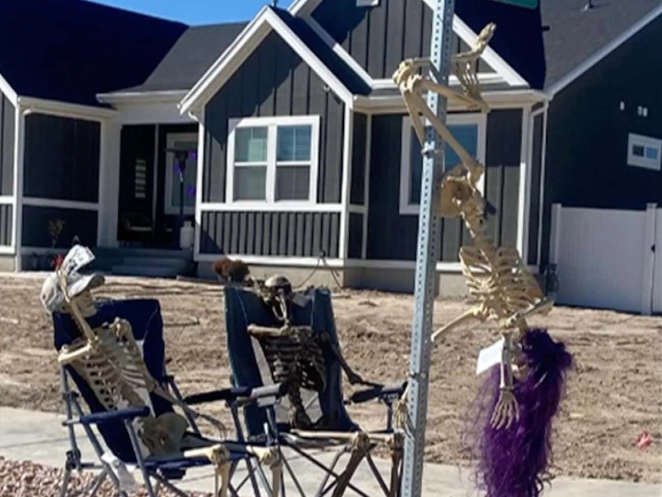 Police In Utah Won't Allow A Stripper Skeleton Halloween Display