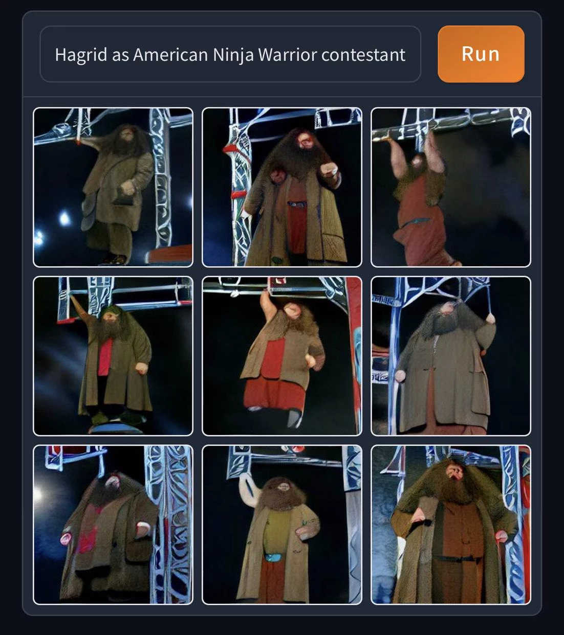 Hagrid As American Ninja Warrior Contestant