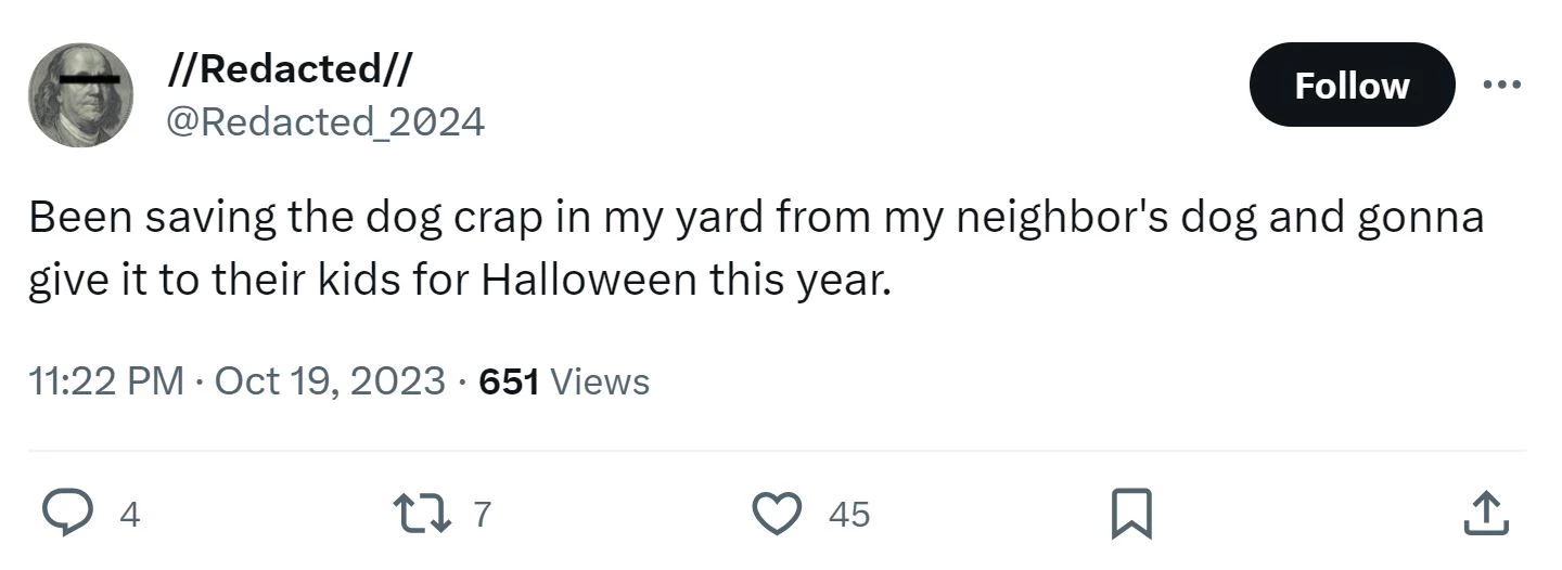 I'm Glad I'm Not This Guy's Neighbor
