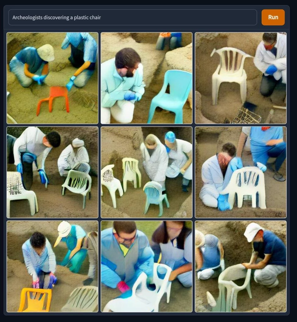 Archeologists Discovering A Plastic Chair