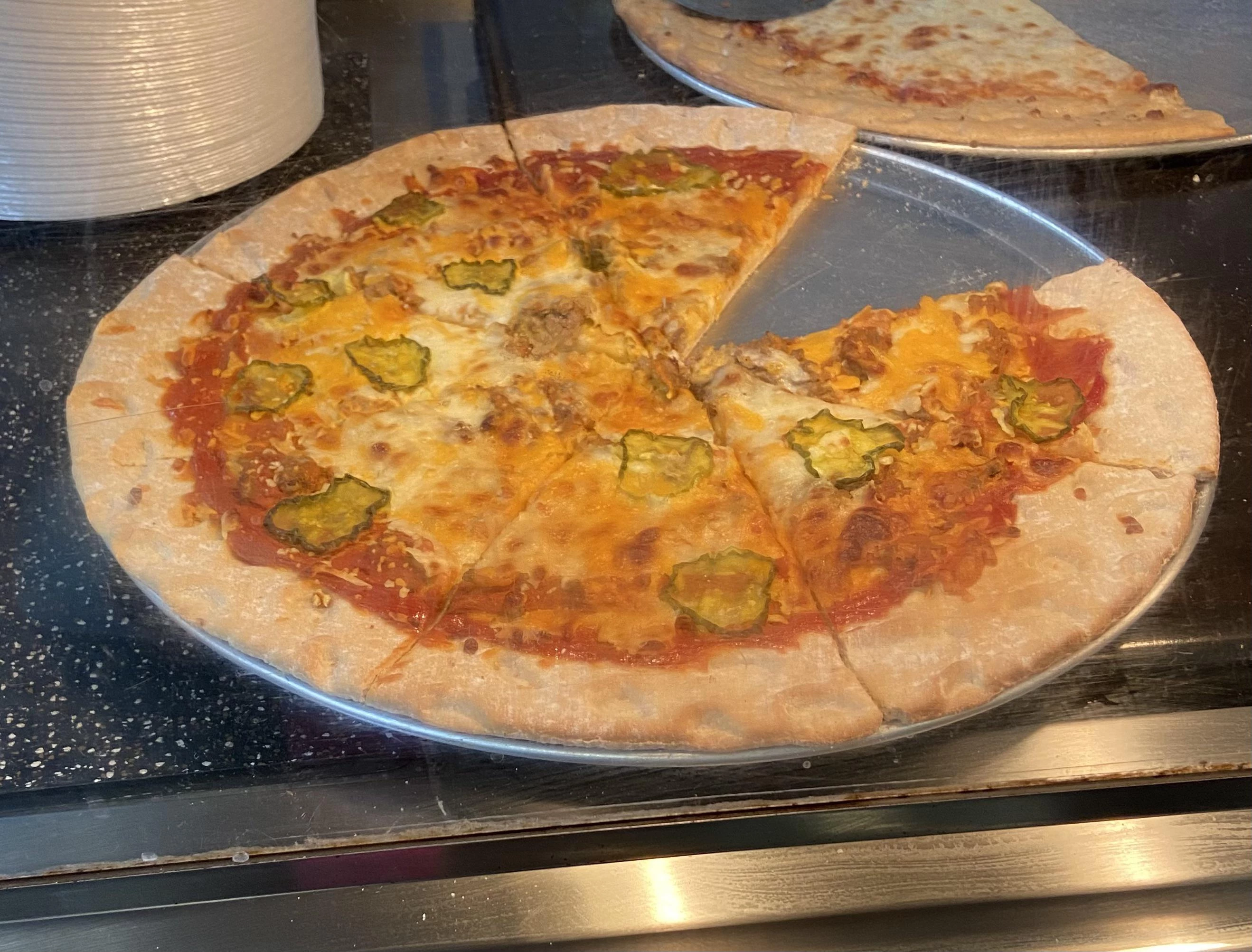 Pickles And Cheese Pizza