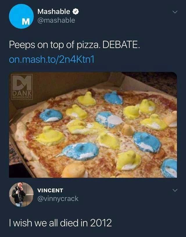 Peeps Candy Pizza