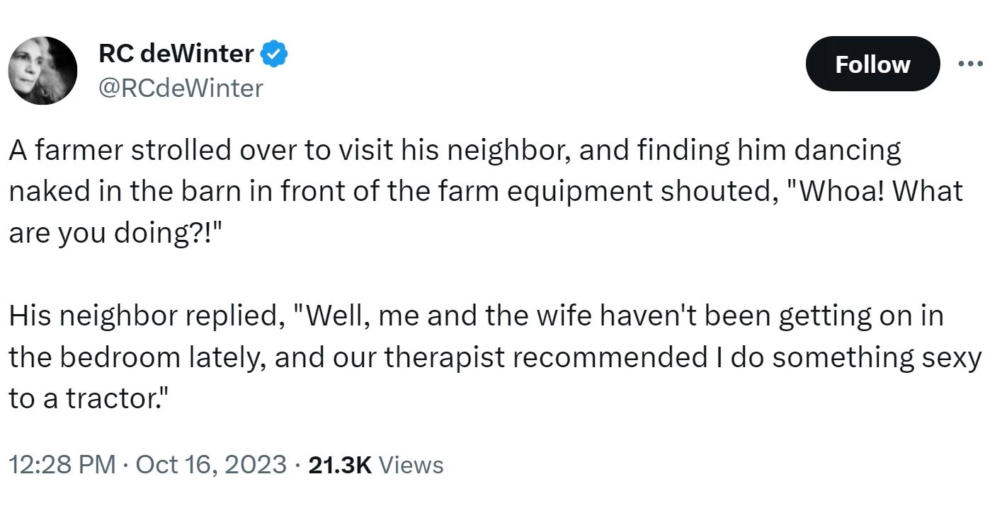 Her Neighbor Should Get His Hearing Fixed