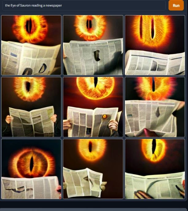 The Eye Of Sauron Reading A Newspaper