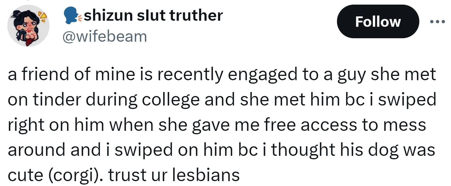 Trust Your Lesbians Tinder Funny Tweet