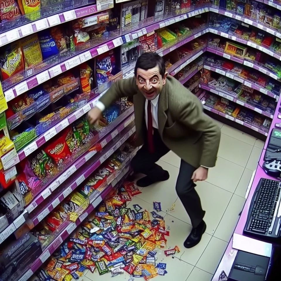 Bean Caught On Tape Throwing Candies Off The Shelves
