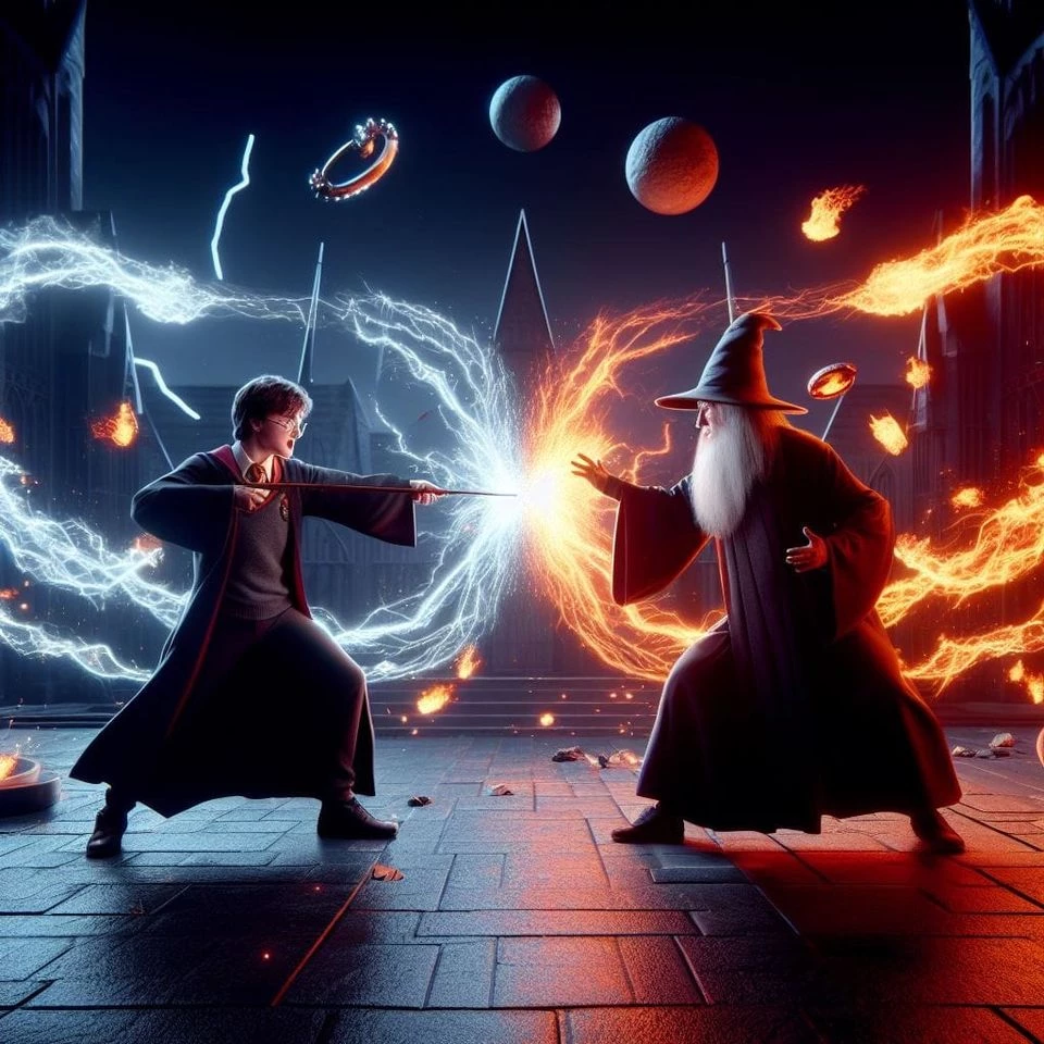 Harry Fights Gandalf